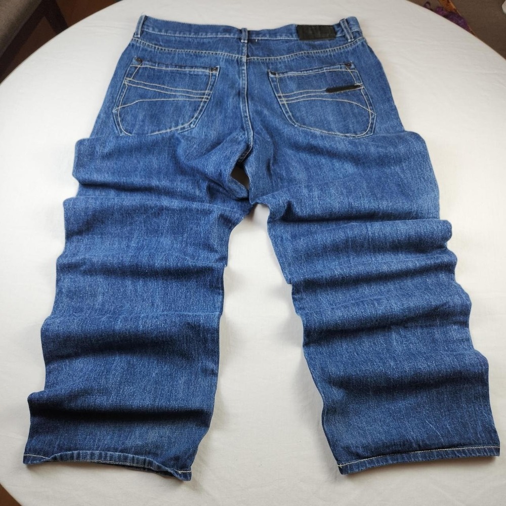 Sean John Mens Blue Denim Jeans 38x32 VTG Y2K Baggy Skater Hip Hop Street Wear